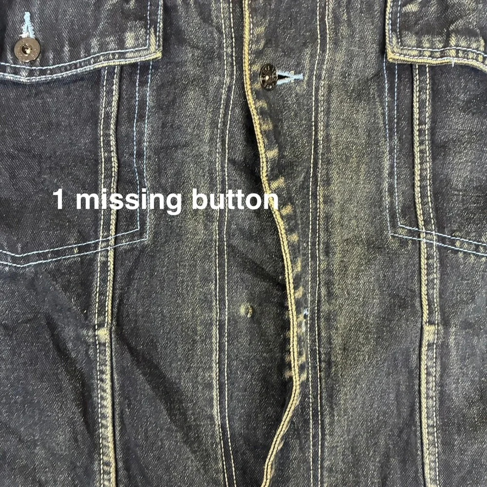 Vintage Y2K Fubu Dark Wash Denim Jacket Men's Size XXL Hip Hop Retro